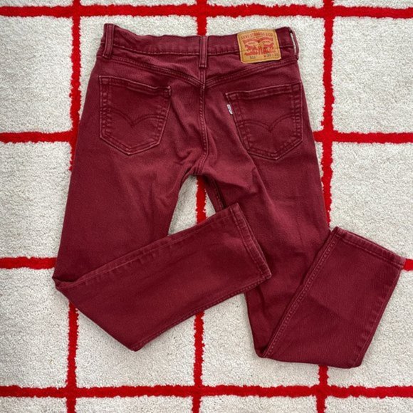 Men's Levi's 511 Classic Straight Leg Red  White Tab Premium Denim Jeans - Picture 6 of 10